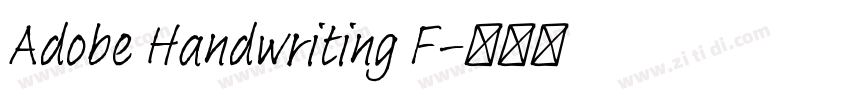 Adobe Handwriting F字体转换